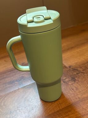 Sage Green Travel Mug with Handle